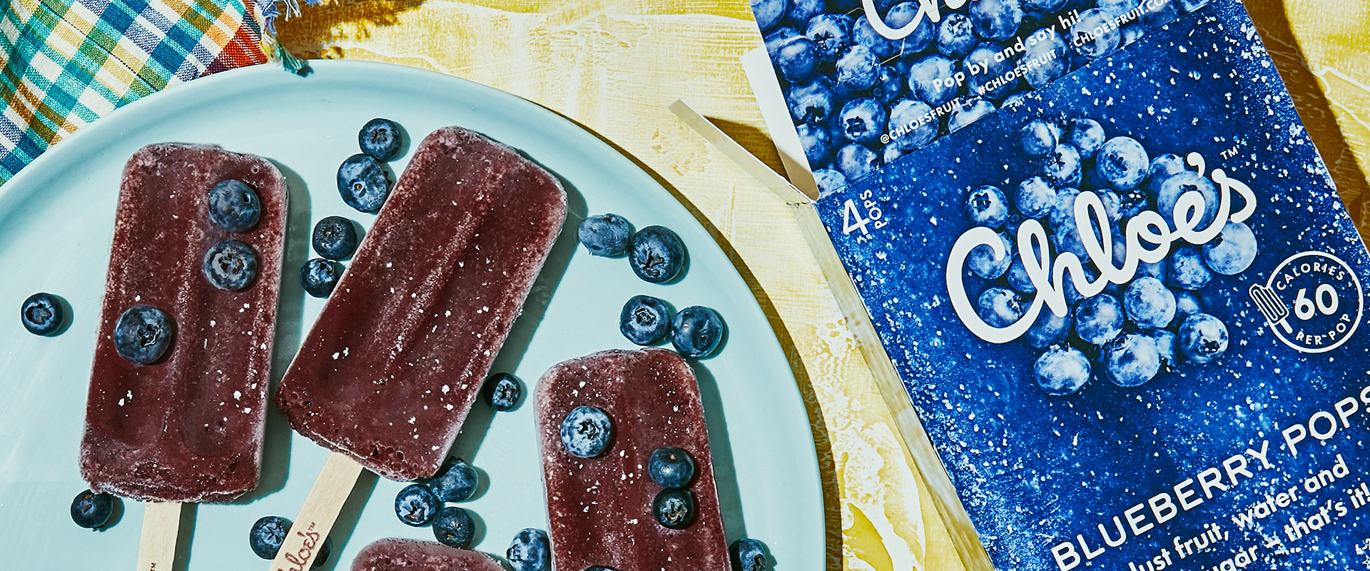 Blueberry Frozen Fruit Bars | Chloe’s Pops